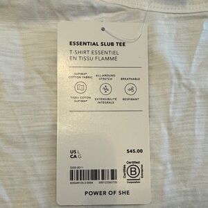 Athleta White Supima Cotton Tee